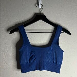 Ododos Ribbed Square Neck Sports Bra Size M/L